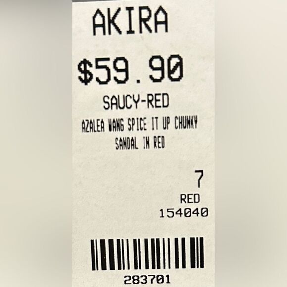 ***BRAND NEW**** Spice it up Chunky Sandal in Red. Size 7, 4.25” heel height. - Picture 6 of 6